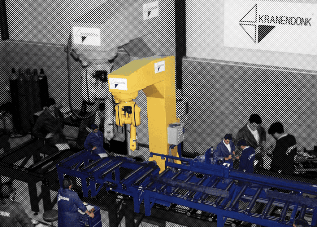 自動化された切断ラインで作業するオペレーターチームと KRANENDONK のロボット切断ステーション。
